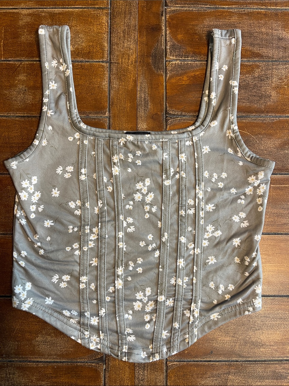 Justify Floral Square-Neck Crop Top